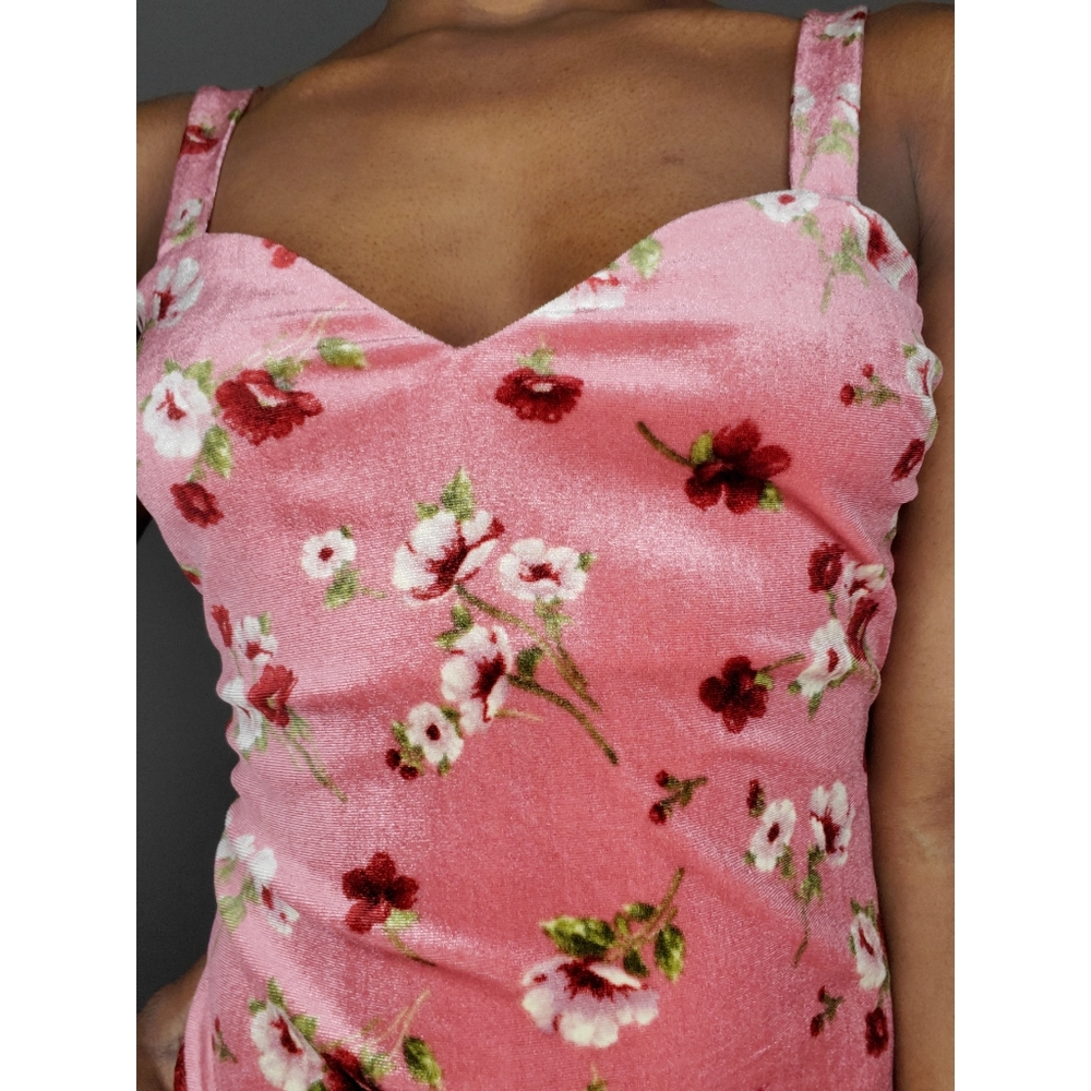 NWT Floral Velvet Mini Dress